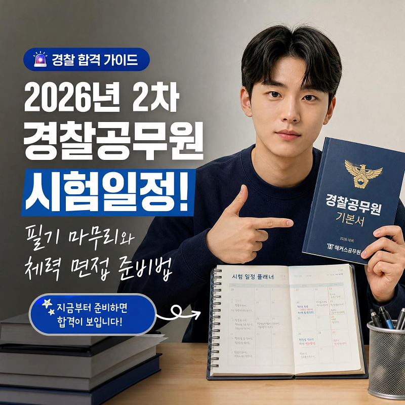 2026년 2차 경찰공무원 시험일정과 필기 과목별 핵심 합격 전략