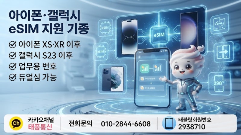 아이폰·갤럭시 eSIM 지원 기종과 업무용 번호 만드는 방법