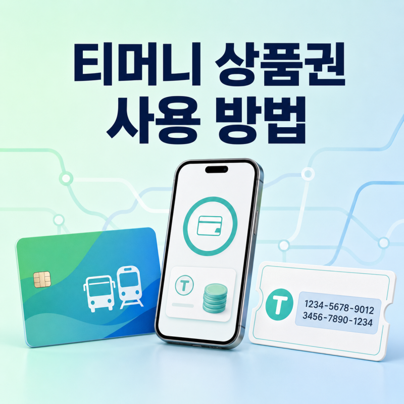 티머니 상품권 사용 방법 쉽게 정리