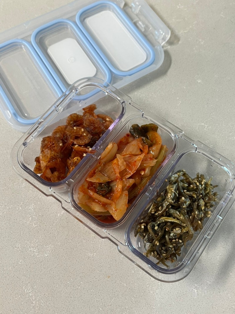 3칸반찬통 삼시세칸 에코젠 투명 밀폐용기 냉장고정리