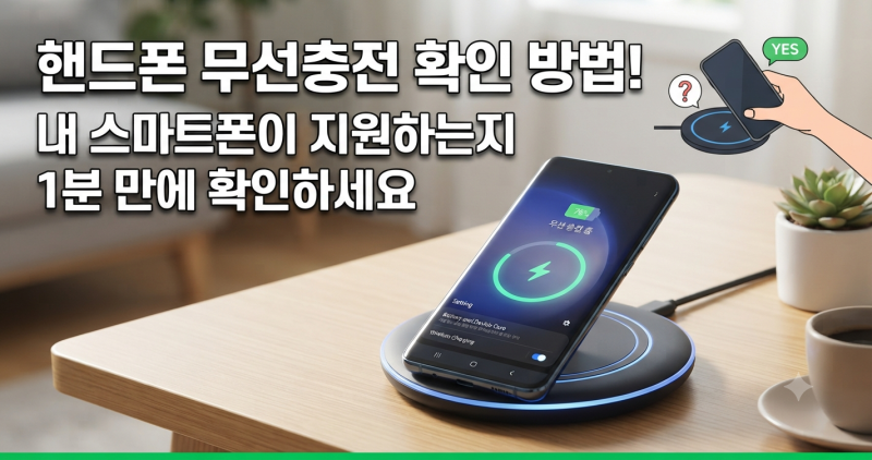 핸드폰 무선충전 확인 방법! 내 스마트폰이 지원하는지 1분 만에 확인하세요