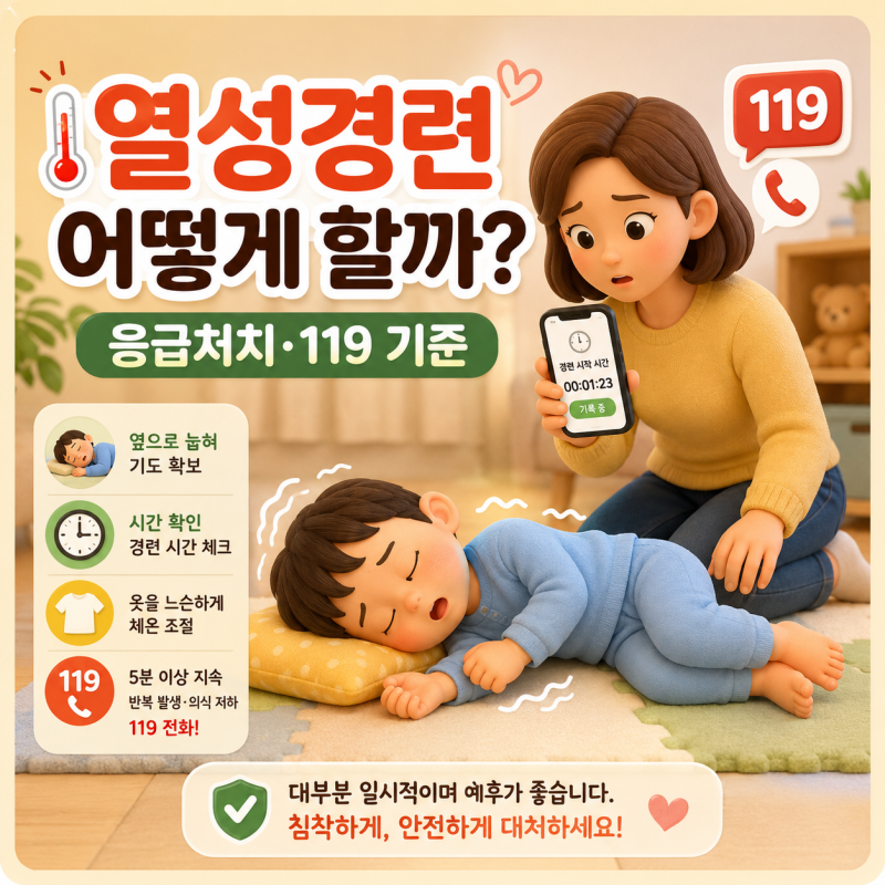 열성경련은 어떻게 대처할까? 응급처치와 119 신고 기준