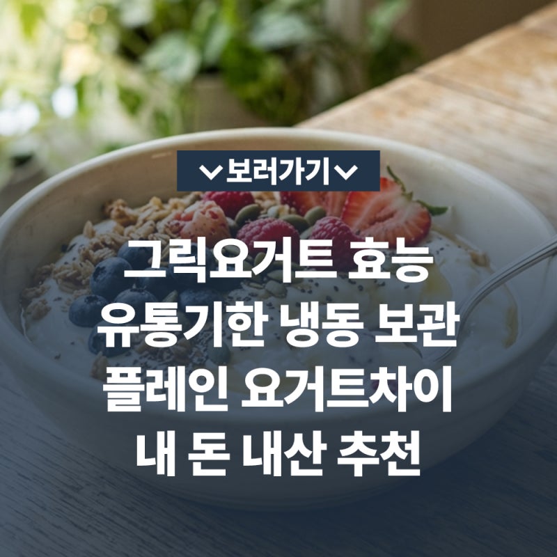 그릭요거트 효능 유통기한 냉동 보관 괜찮나 플레인 요거트차이 내 돈 내산 추천