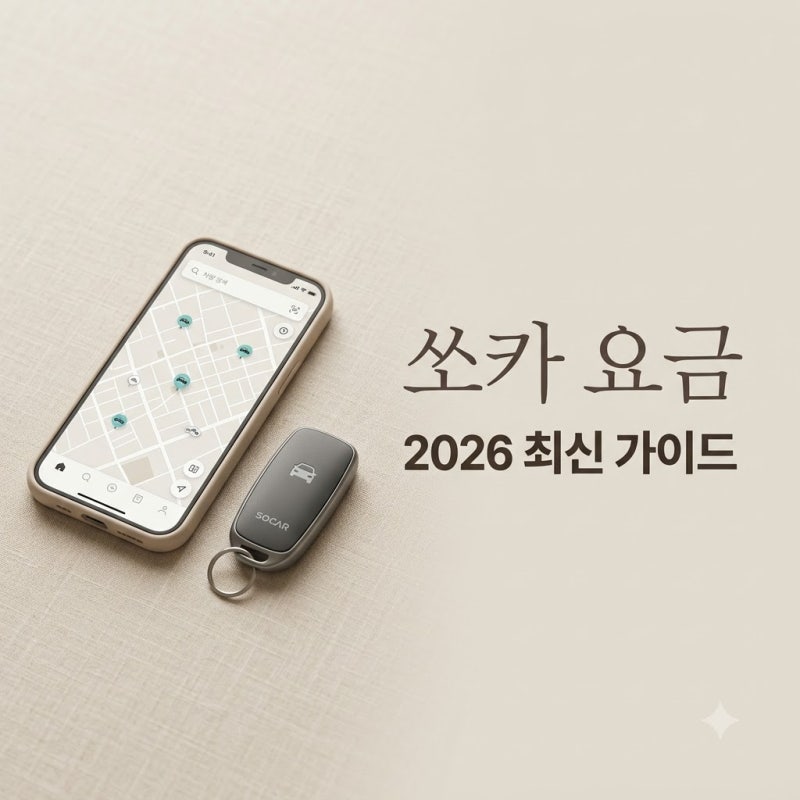 쏘카 이용요금 계산법 총정리! 대여료부터 주행요금 무료 혜택까지 (2026 최신)