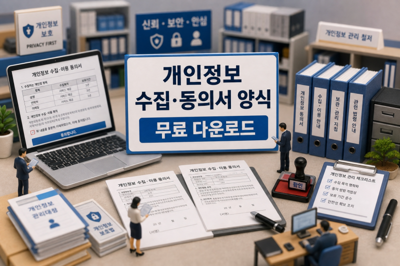 개인정보 수집·동의서 양식 무료 다운로드｜필수 항목과 작성방법 총정리