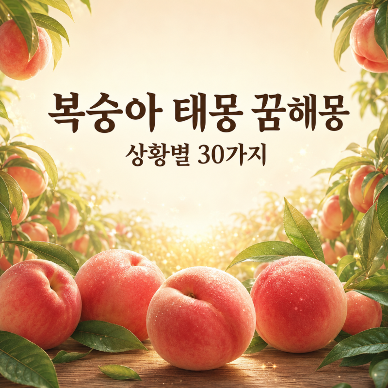 복숭아 태몽 꿈해몽 상황별 30가지｜복숭아를 따거나 먹는 꿈의 의미