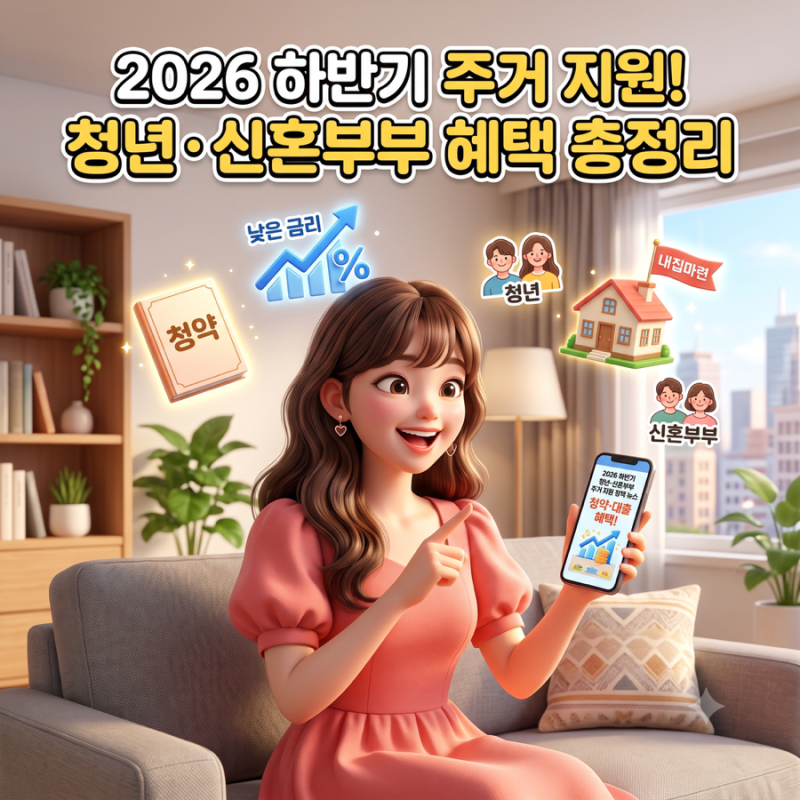 "내 집 마련 기회 찾아왔다!" 2026 하반기 청년·신혼부부 주택 대출 및 청약 혜택 총정리