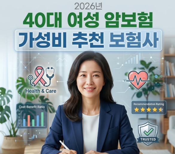 40대 여성 암보험 가성비 추천 보험사 2026년