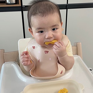 7개월 아기 간식, 이 없는 아기도 잘 먹은 고구마 분유빵 레시피