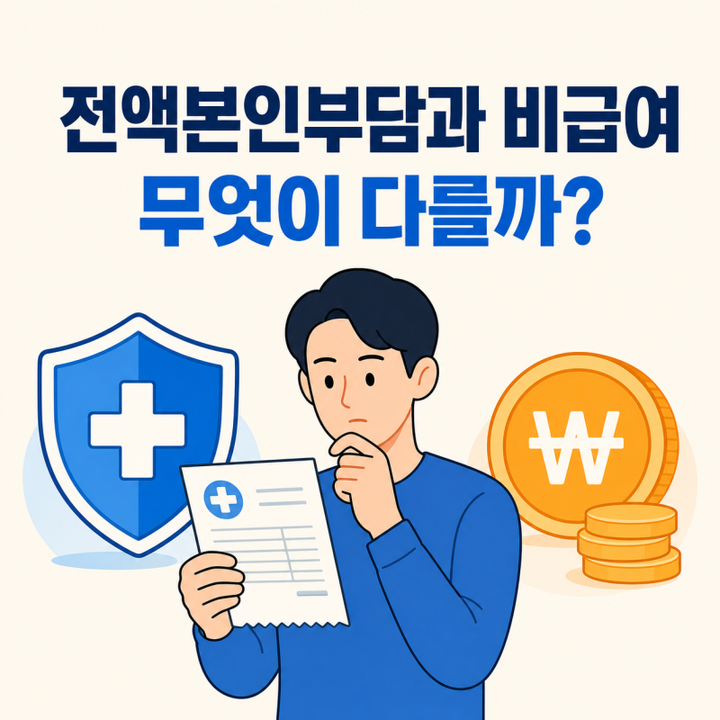 둘 다 내가 100% 내는데, 전액본인부담과 비급여는 왜 다를까? 차이점 총정리!!