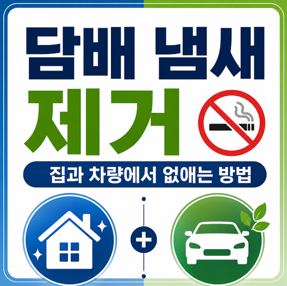 담배 냄새 제거｜집과 차량에서 없애는 방법