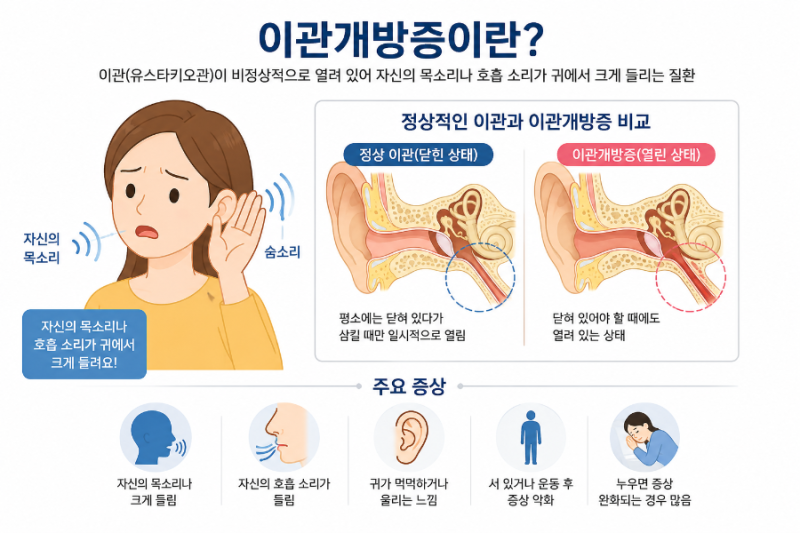 "귀가 먹먹한데 내 목소리까지 크게 들린다면?" 아이유도 앓고 있는 '이관개방증'의 원인, 증....
