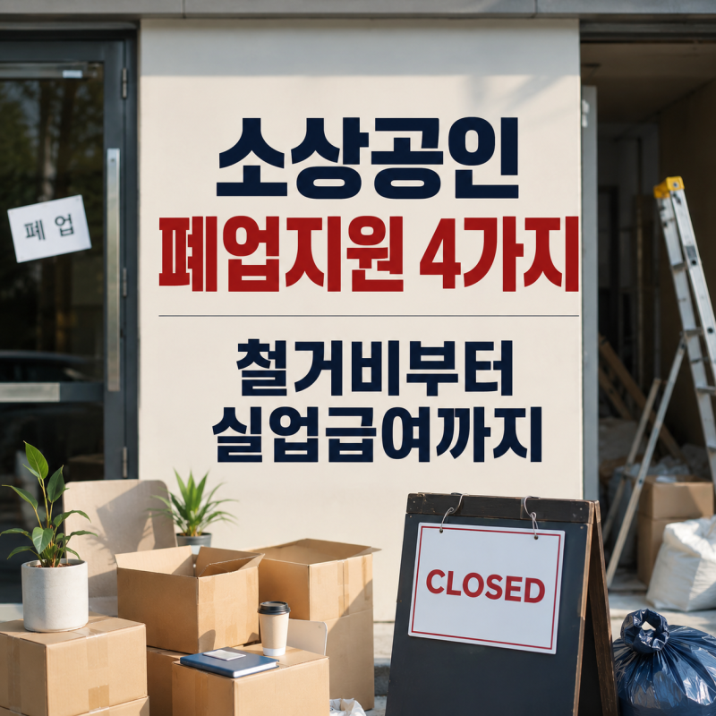 소상공인 폐업지원 4가지, 철거비 600만원부터 가입자 실업급여까지 받는 방법