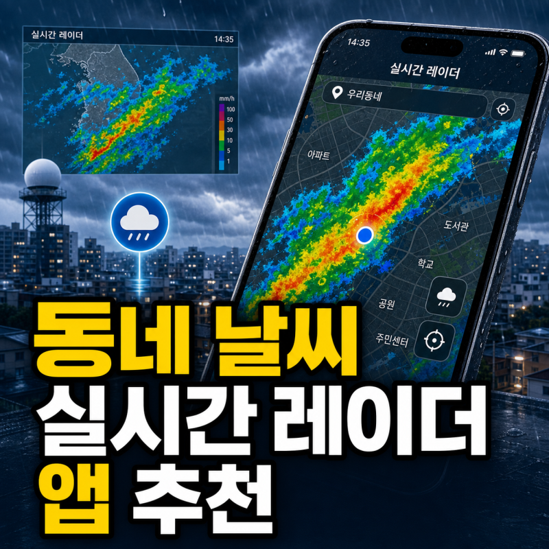 정확한 동네 날씨 확인을 위한 실시간 레이더와 앱 추천