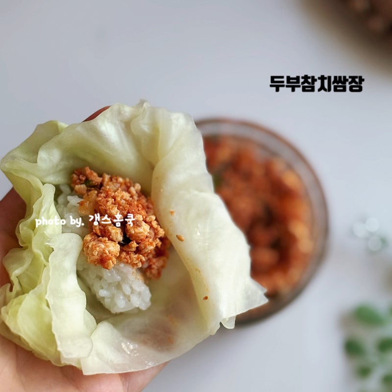 진서연 다이어트 식단 인생 최저 몸무게 만들어 준 두부 참치쌈장 만들기(두부요리)