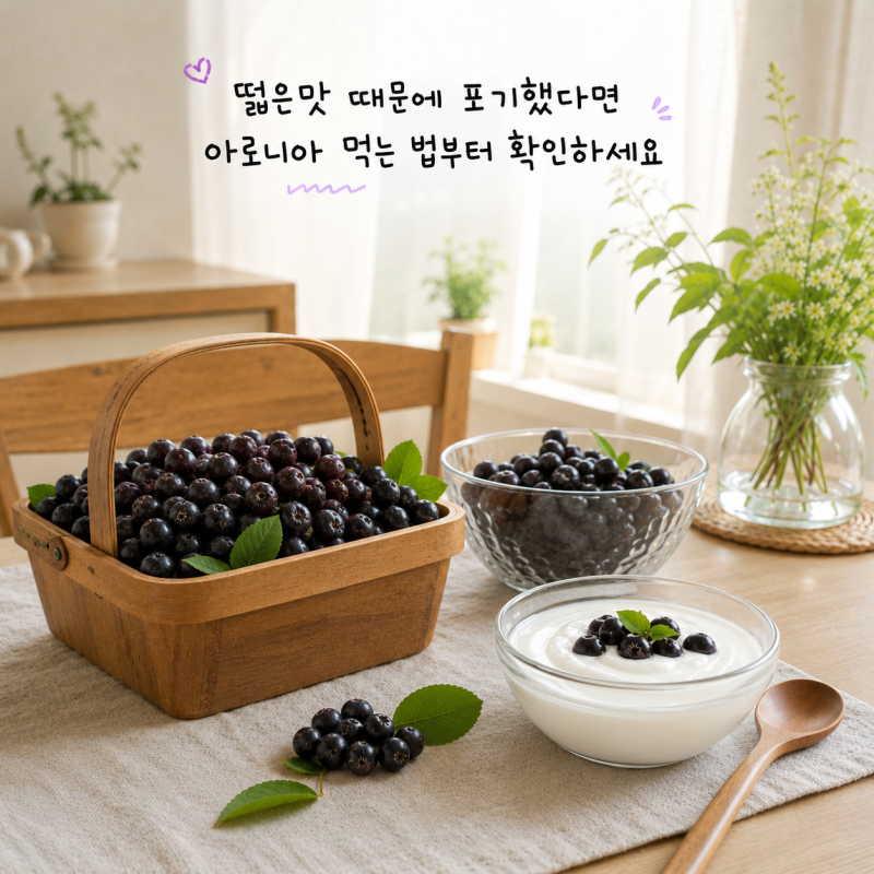 떫은맛 때문에 포기했다면 아로니아 먹는 법부터 확인하세요