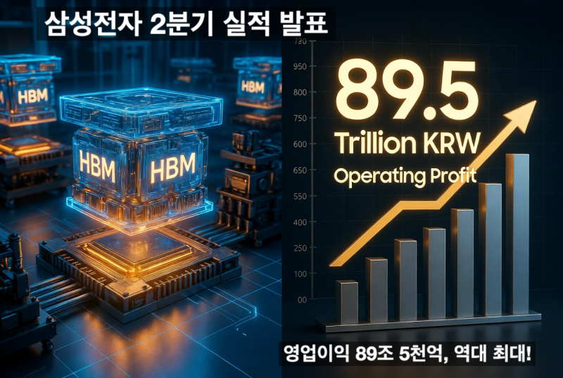 삼성전자, 2분기 영업이익 89.5조 "사상 최대"…반도체가 싹 쓸어담았다!