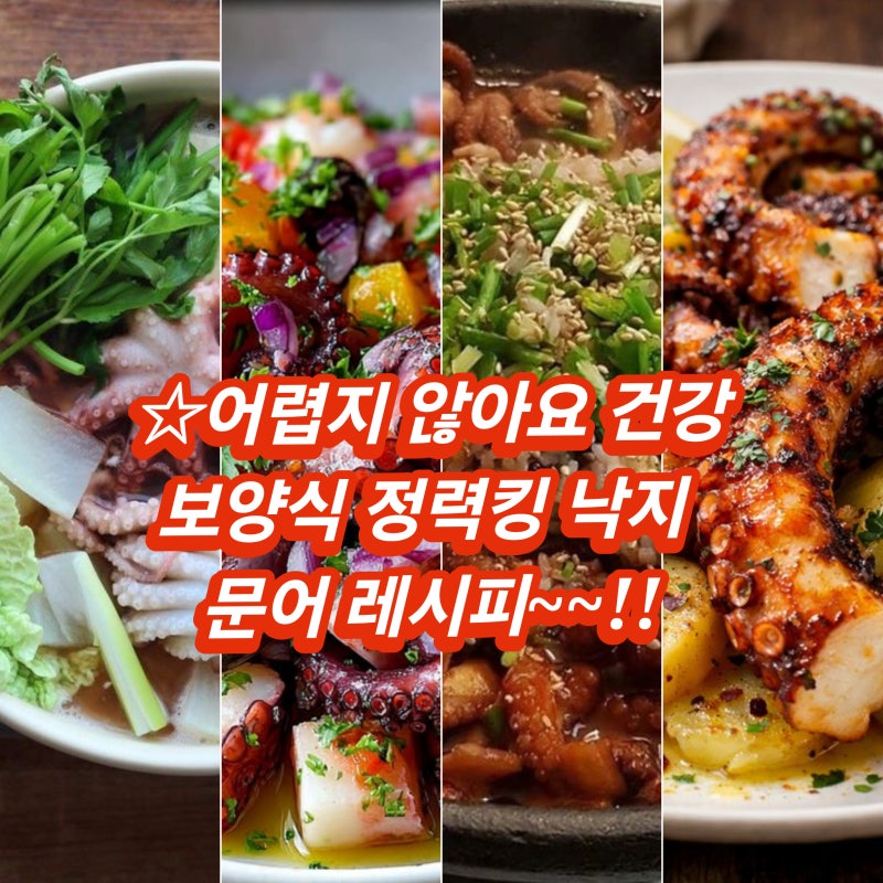 여름 무더위 잘 먹어야 이긴다~~보양식 낙지 문어 레시피들~초무침 불고기 버터구이 연포탕 ....