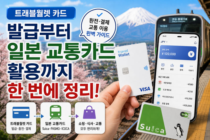 트래블월렛 카드 발급부터 일본 교통카드 활용까지 한 번에 정리
