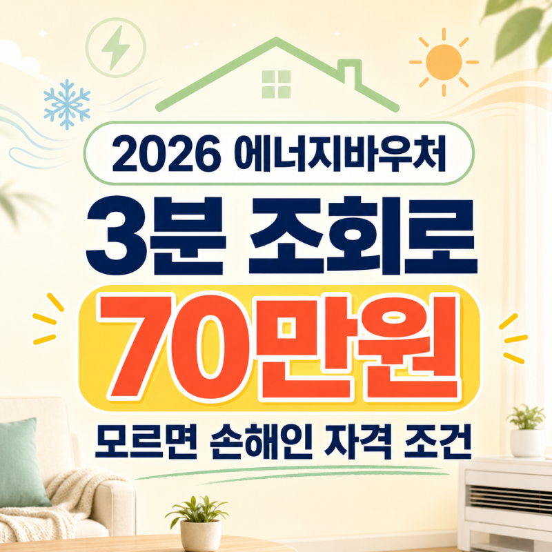 에너지바우처 신청 자격 모르면 손해인 조회법