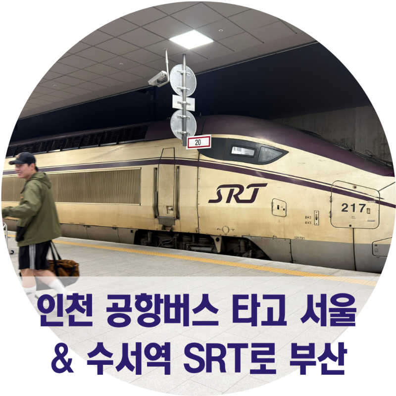 인천 공항버스 타고 수서역 SRT 탑승 서울에 이어 부산여행 코스 이용