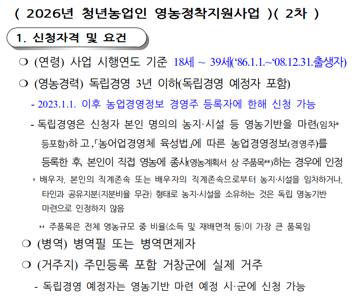 2026 청년농업인 영농정착지원사업 2차 신청 후기｜서류 준비부터