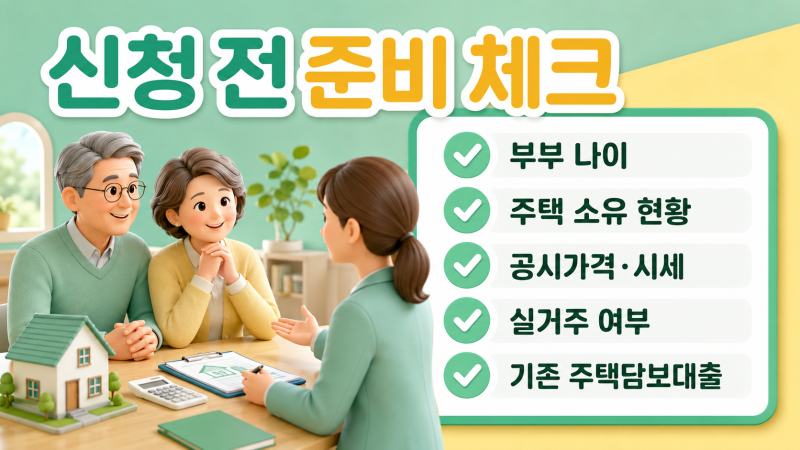 집만 있으면 누구나 받을까? 2026 주택연금 신청 조건 5가지 총정리
