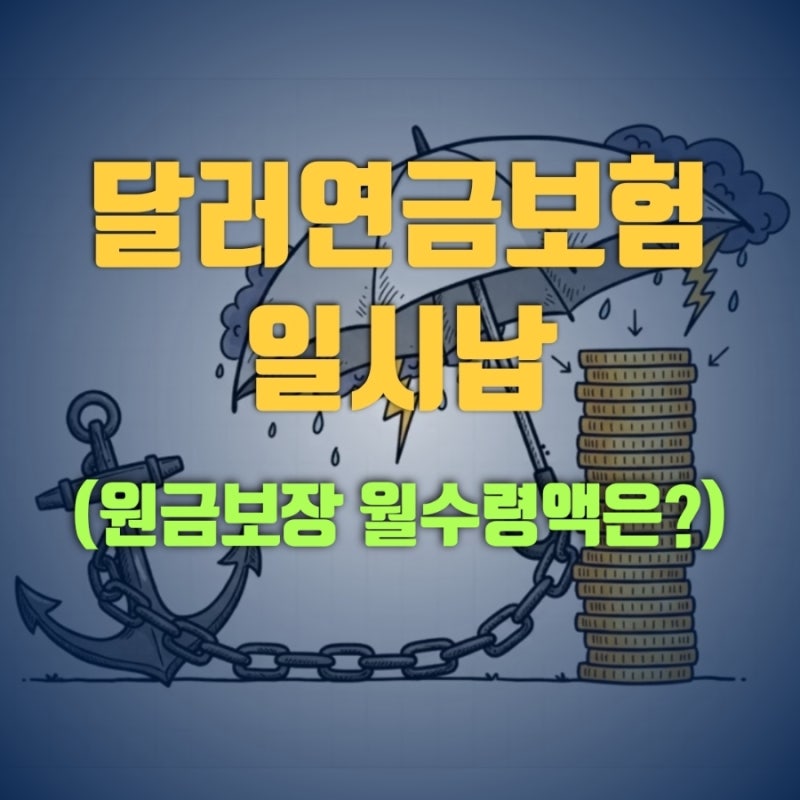 달러연금보험 일시납 1억, 40세 남성 vs 55세 여성 65세 수령액 전격 비교(비과세 및 원금보장 ....