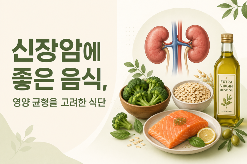 신장암에 좋은 음식, 4가지 음식으로 영양 균형 고려한 식단 구성법