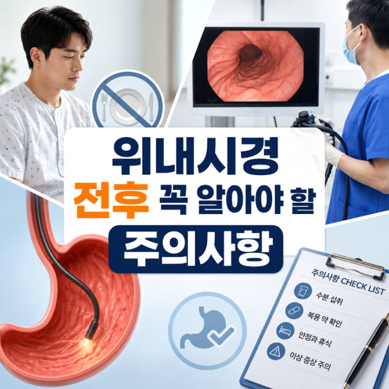 위내시경 금식시간 비수면 위내시경 후 식사