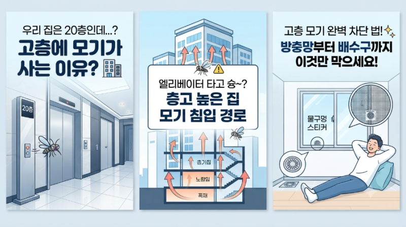 고층 아파트에도 모기가? 고층건물 모기 유입 경로와 대처법