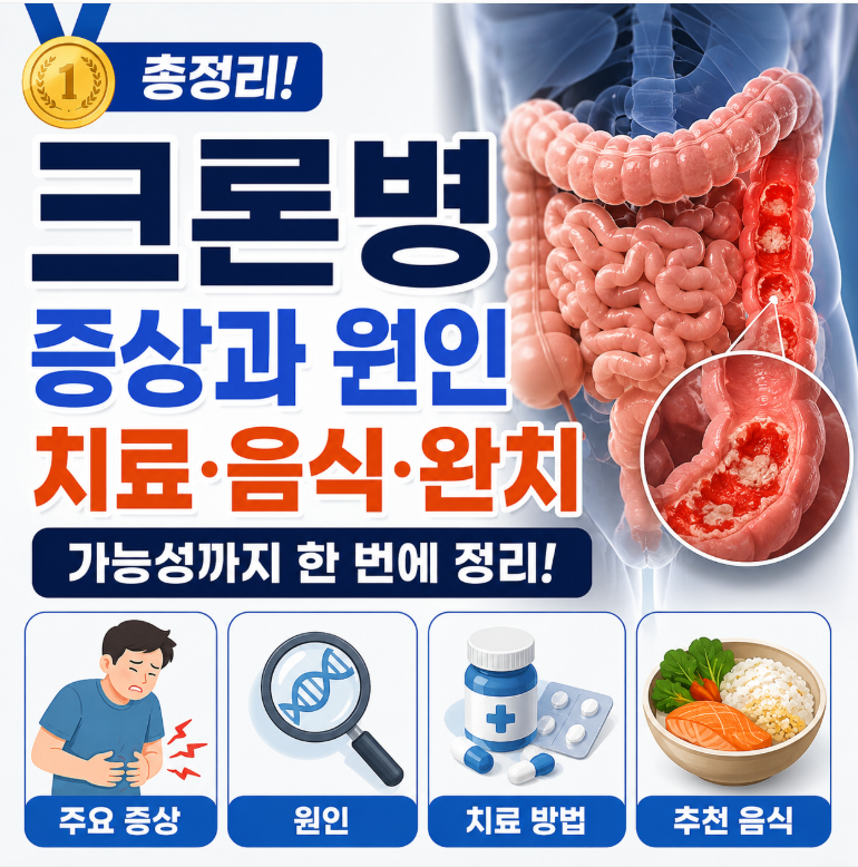 크론병 증상, 원인부터 치료·음식·완치 가능성까지 총정리