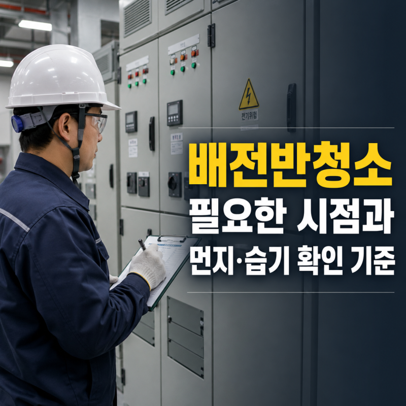 배전반청소가 필요한 시점, 내부 먼지와 습기 확인 기준