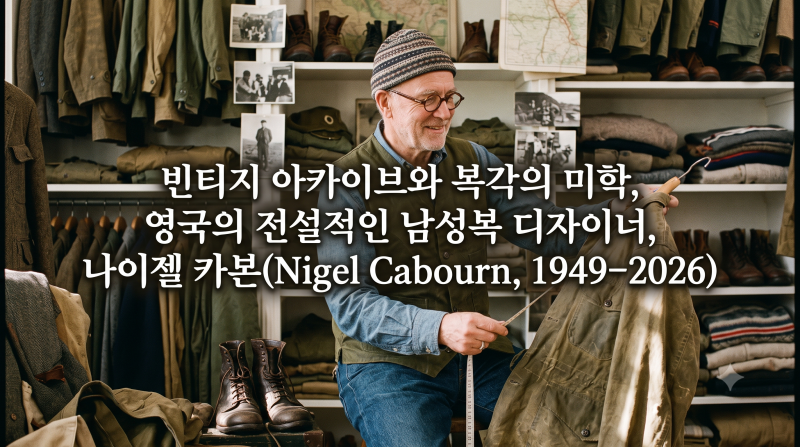 빈티지 아카이브와 복각의 미학, 영국의 전설적인 남성복 디자이너, 나이젤 카본(Nigel Cabourn, ....