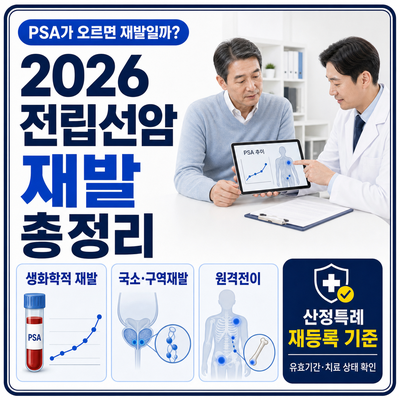 2026 전립선암 재발 총정리｜PSA가 오르면 재발일까? 치료와 산정특례 재등록
