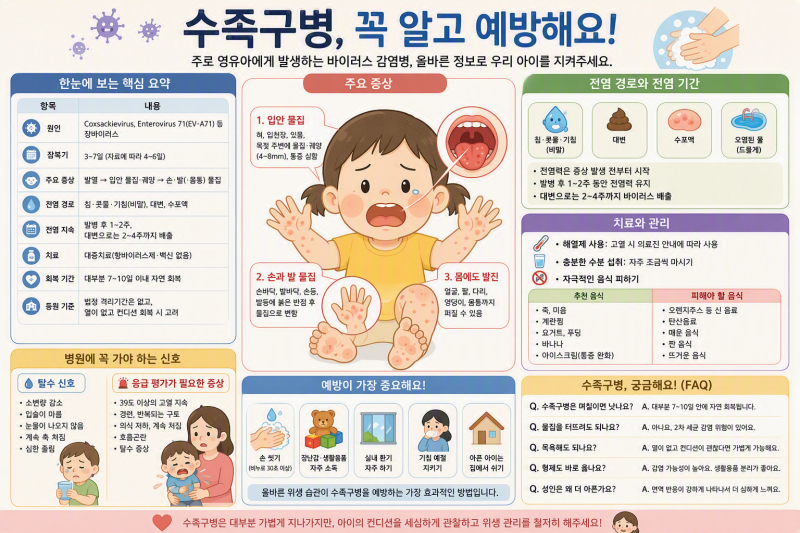 [육아정보] 수족구병 증상 총정리! 어른도 걸릴까? 전염부터 격리기간, 치료법, 어린이집 등....