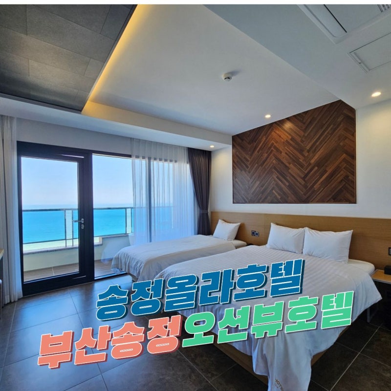 송정숙박 부산오션뷰호텔 송정 올라호텔 디럭스트윈오션 조식까지