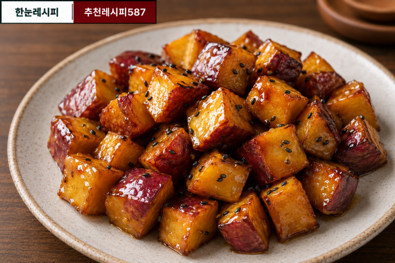 고구마맛탕 만드는 법 — 에어프라이어로 바삭달콤하게 완성