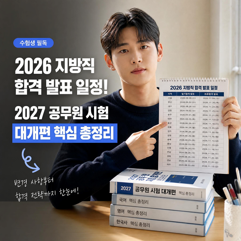 2026년 지방직 9급 남은 일정과 2027년 공무원 시험 대개편 대비 가이드