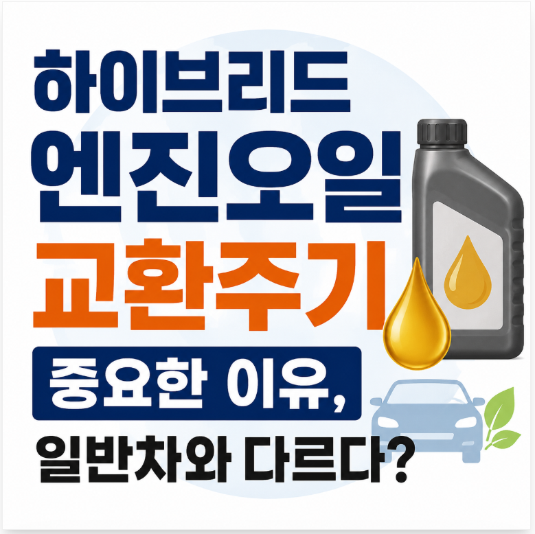 하이브리드 엔진오일 교환주기 중요한 이유, 일반차와 다르다?