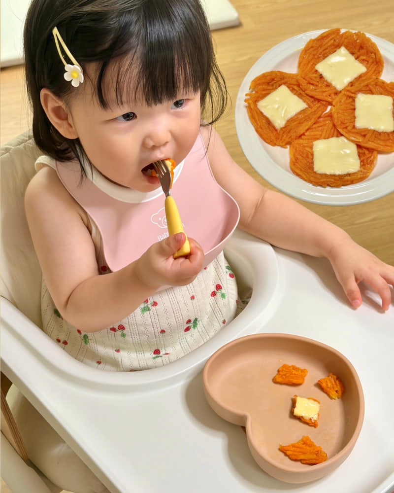 아기 당근 요리 꿀맛 보장 치즈올린 유아식 당근전 반찬!