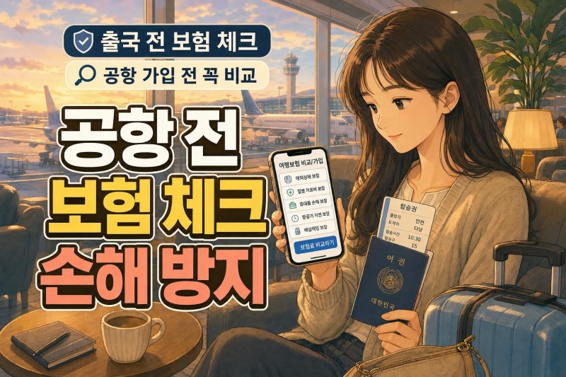 해외여행 여행자보험 가입 방법, 공항에서 급히 들기 전 꼭 비교할 5가지