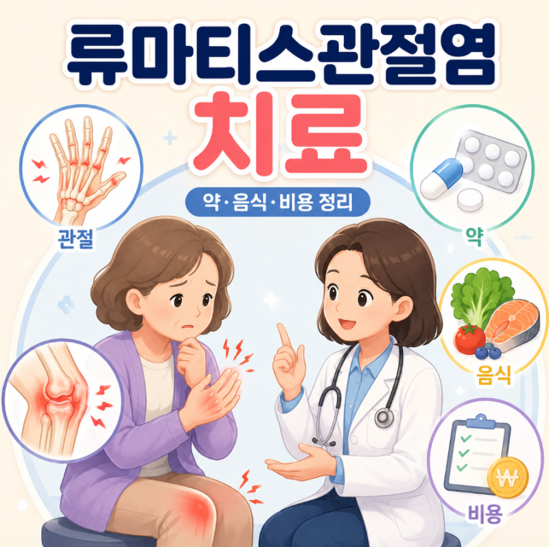 류마티스관절염치료 방법과 비용! 효과좋은 약 음식 확인하세요