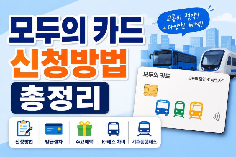 모두의 카드 신청방법 총정리! 발급부터 혜택·K-패스 차이까지