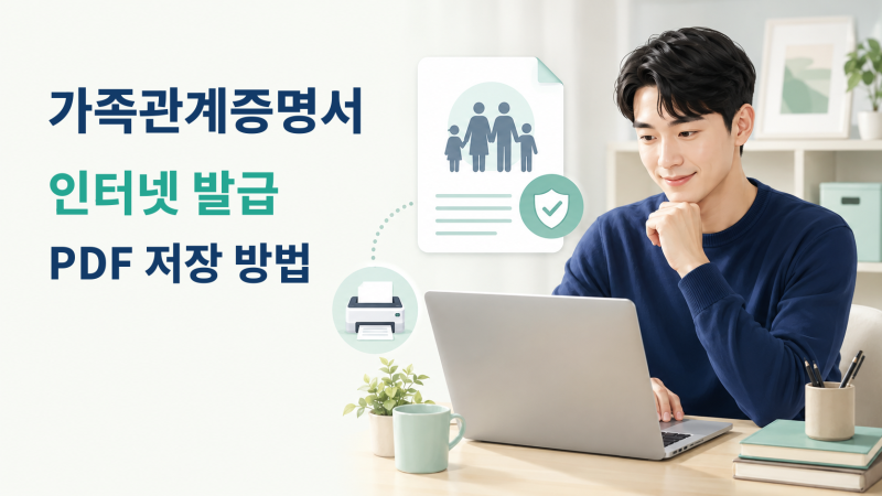 가족관계증명서 인터넷 발급 방법｜무료 PDF 저장·모바일 발급
