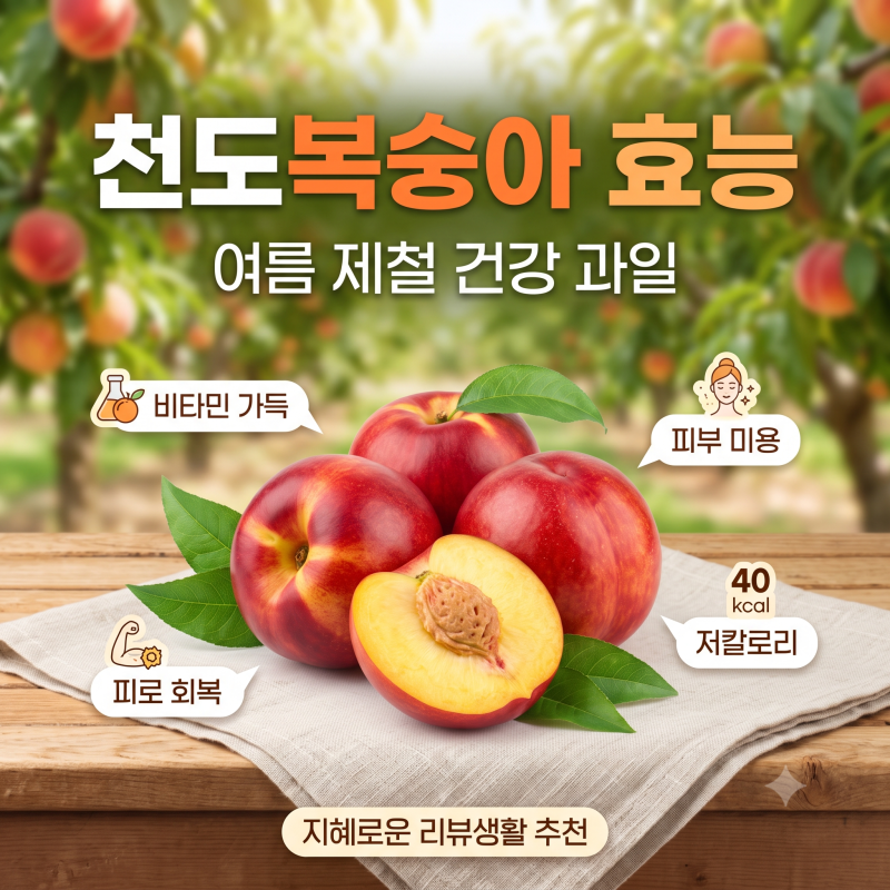 천도복숭아 효능 제철 계절과일 칼로리 당도 품종