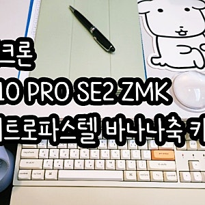키크론 K10 PRO SE2 ZMK 레트로파스텔 키보드 바나나축 내돈내산 구매후기 더현대 팝업