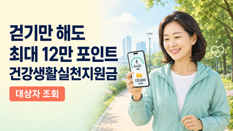 건강생활실천지원금 신청방법, 대상자와 포인트 사용처 총정리