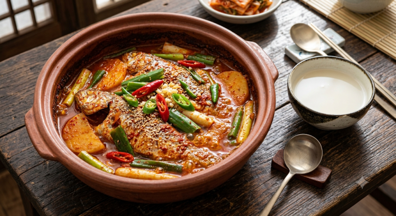제철 생물 병어조림 비법과 전통 생막걸리 페어링
