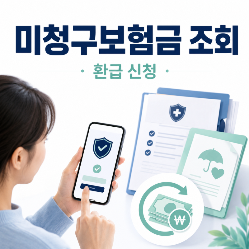 미청구보험금 조회, “못 받은 보험금 있었나?” 환급 신청법